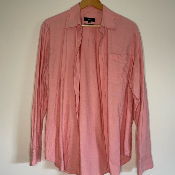 ✿ BOSSINI Coral Button Down Size L - Picture 2 of 3